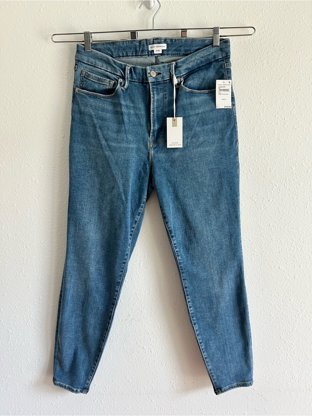 Good American Skinny Jeans Women's Size 14 - 18 Always Fits Good Legs Blue Denim